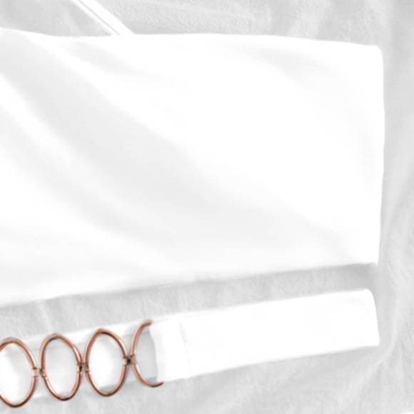 Boho White Cut out One Piece Monokini Cheeky Swim Beach - Picture 9 of 10